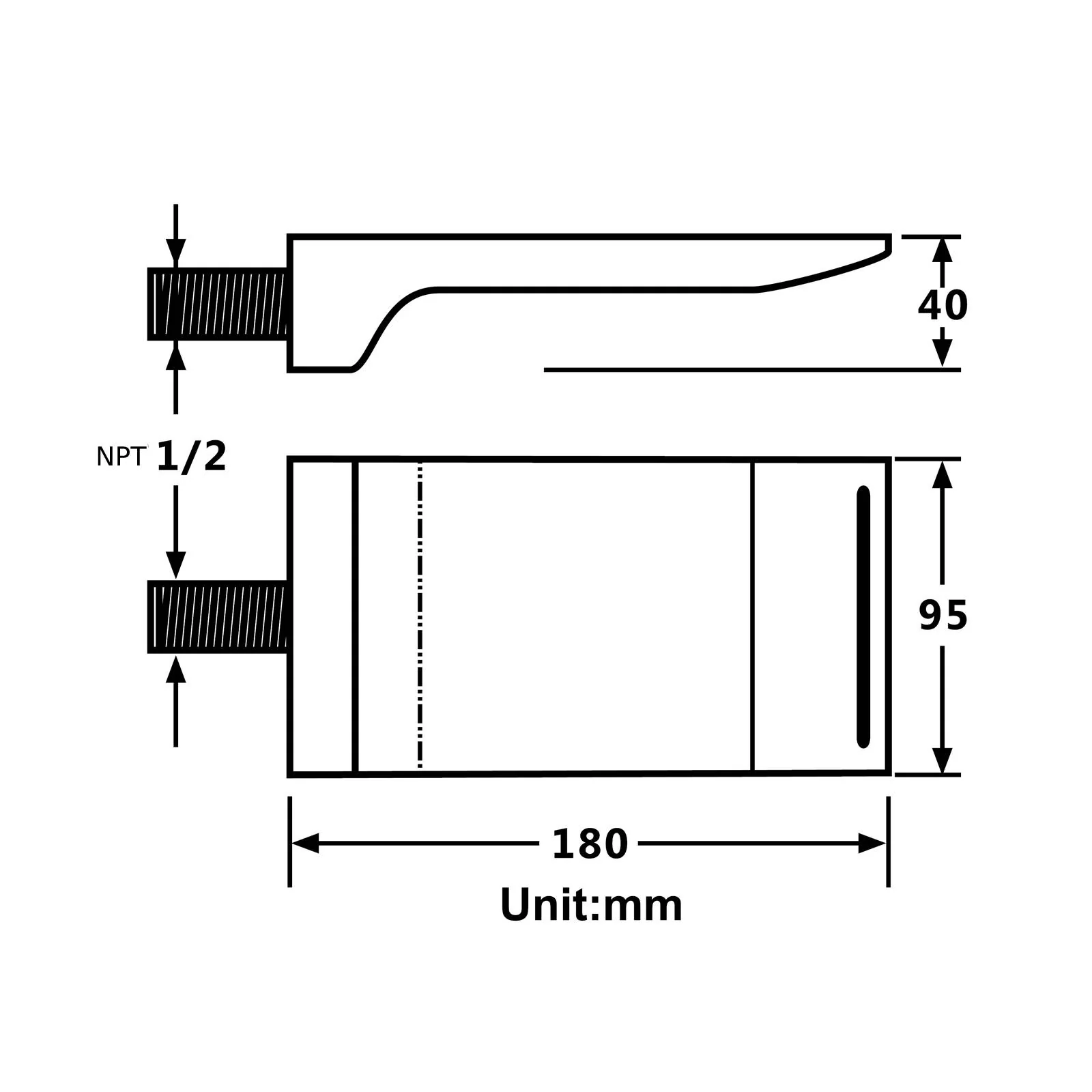 Two-Function Wall-Mounted Brushed Nickel Shower System: Regular Shower Head with High Water Pressure And Tub Spout - Image 15